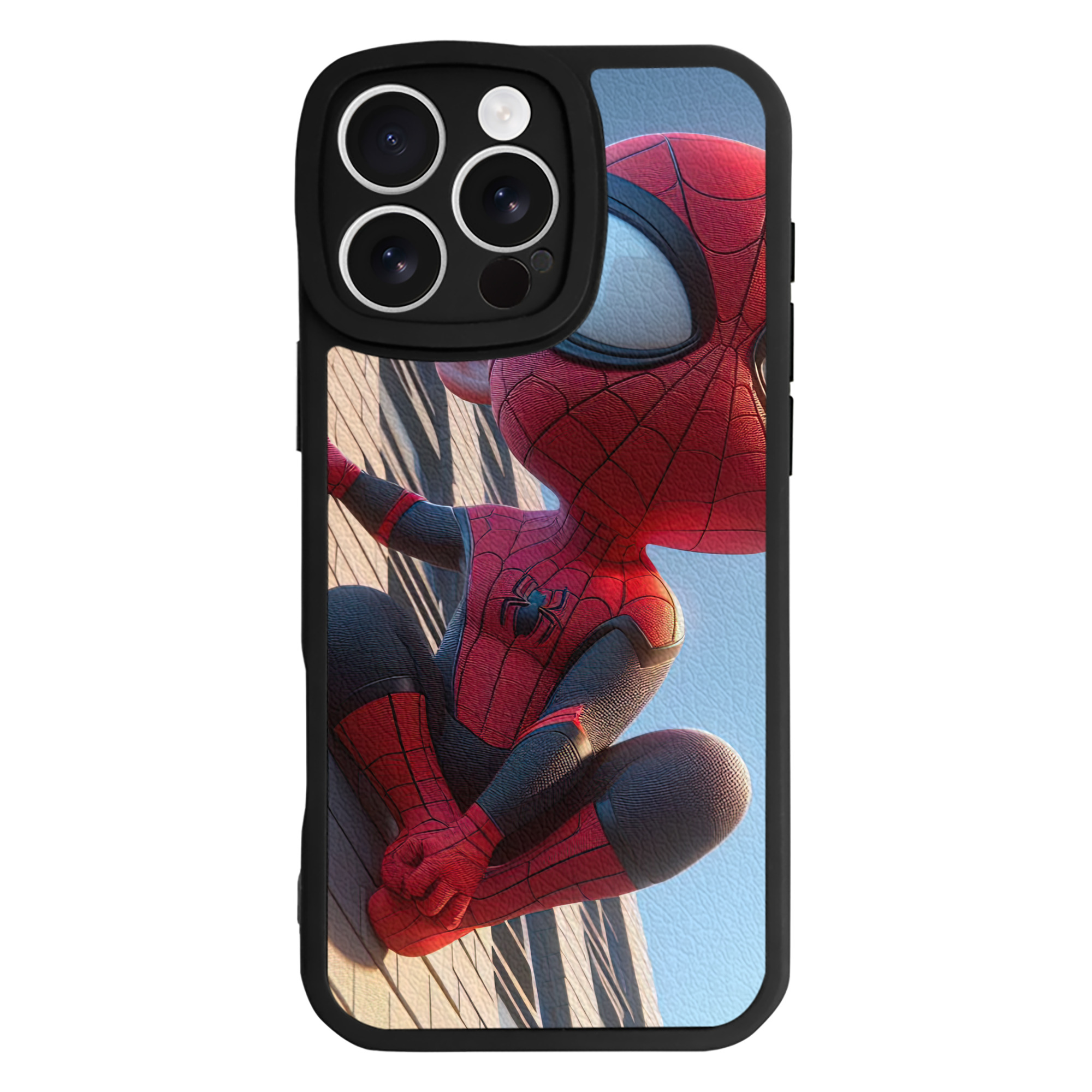 Spider Man スパイダーマン 【iPhone 16シリーズ対応】シリコンスマホケース（レザー調） 材質：シリコン
